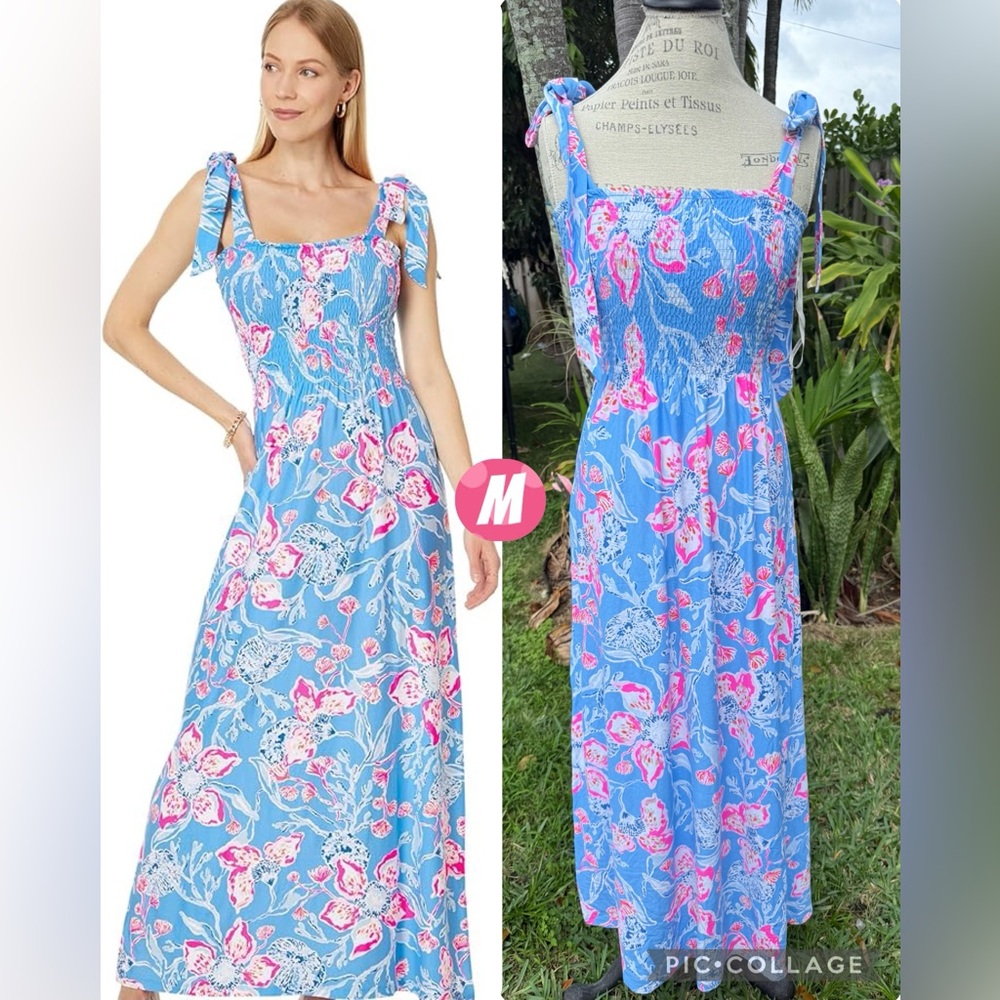 Lilly Pulitzer Women's Kailua Smocked Maxi Dress Size M to XL - Picture 5 of 6